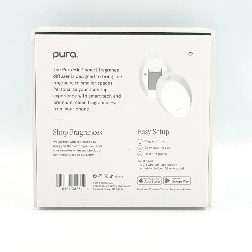 Pura Mini Smart Fragrance Diffuser WiFi Alexa/Google + Honey Suckle Fragrance